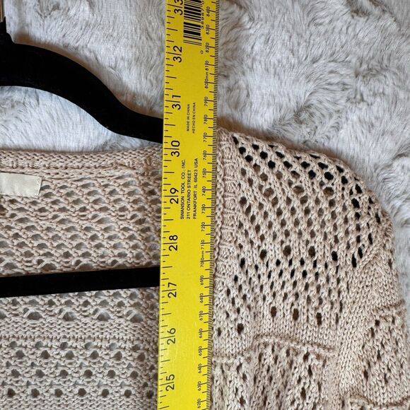 Ya Los Angeles Cardigan Sweater Medium Multicolored Open Front Crochet Cotton‎ - Picture 9 of 11